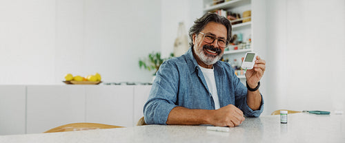 Monitoring diabetes with a meter at home