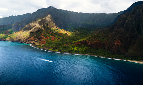 Tropical Paradise: View of The Beautiful Na Pali Coast