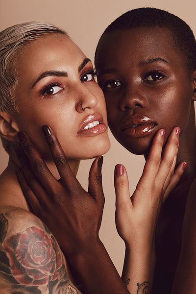 Two sensual female models together