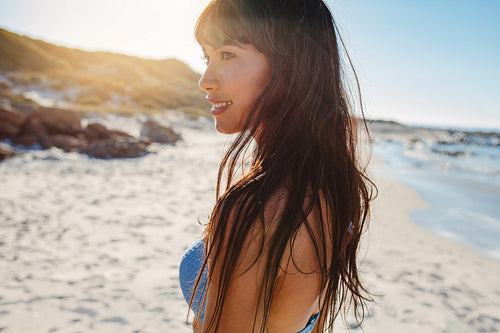 Young woman on the beach