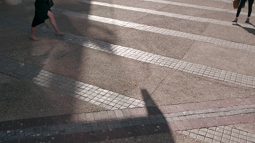 Busy business people commuting to office using phones