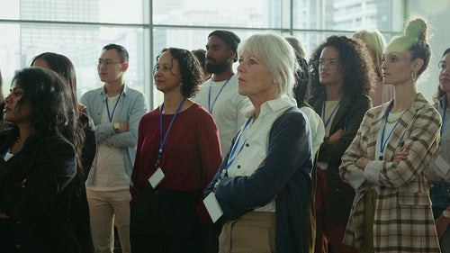 Engaged audience at a business conference