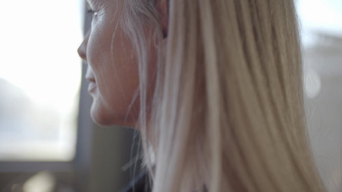 Senior businesswoman looking away