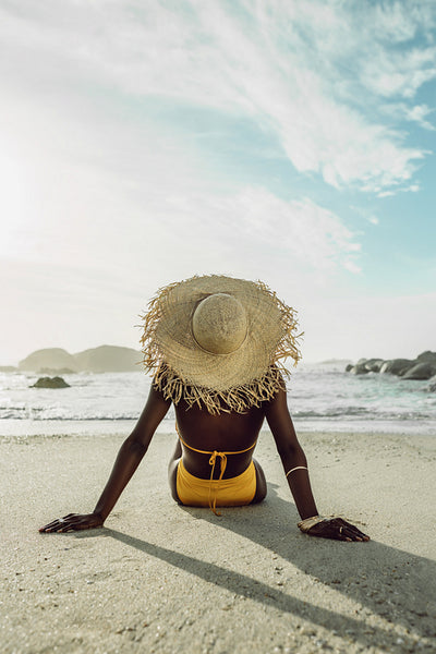 Woman on a summer beach vacation