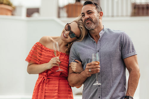 Loving couple spending a quality time together