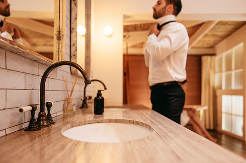 Getting ready for a formal dinner