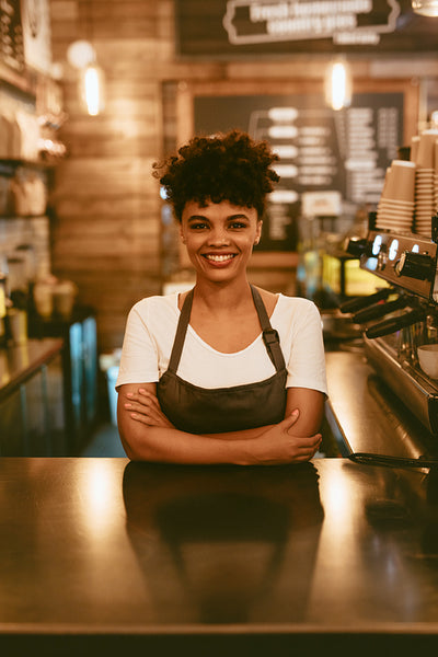Confident female barista