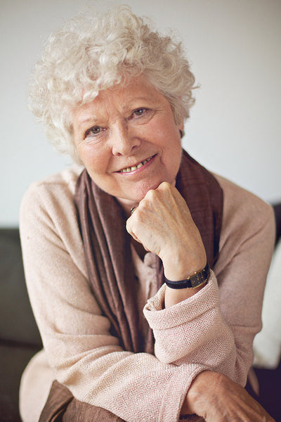 Closeup of a Happy Senior Woman at Home