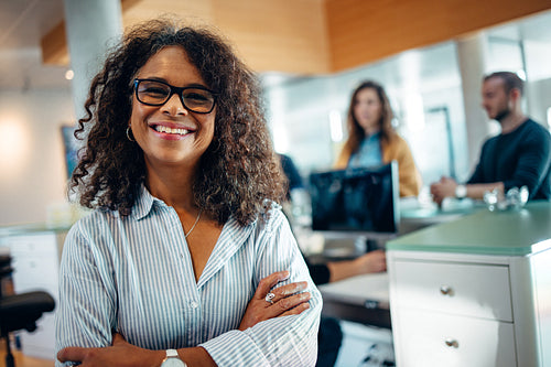 Portrait of a confident municipal office administrator