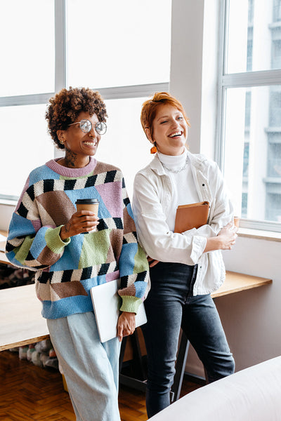 Freelance professionals collaborating in a modern co-working space