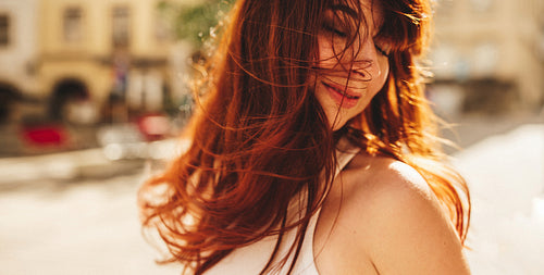 Beautiful ginger woman