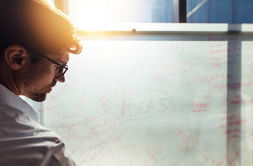 Business investor making a business presentation.