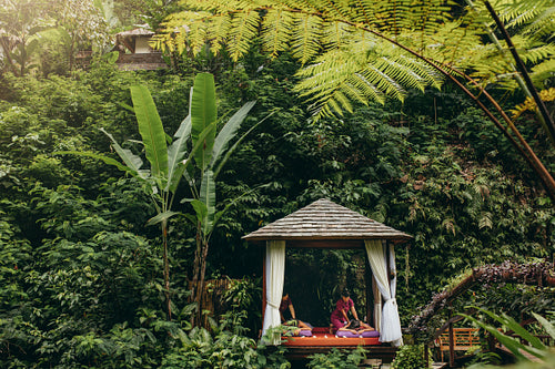 People having massage at spa resort 