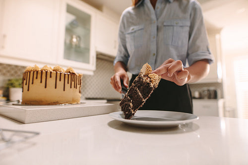 Chef preparing a tasty dessert