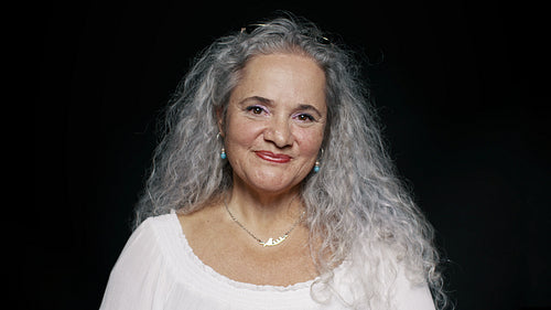 Cheerful beautiful senior woman