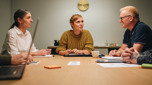 Team of professionals in meeting