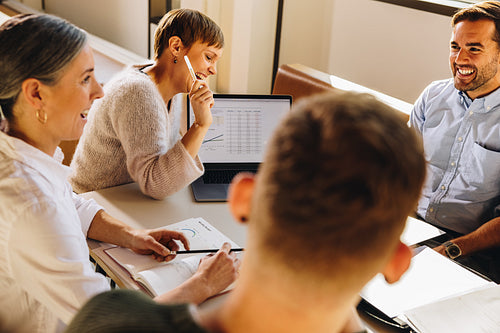 Light moments in business review meeting