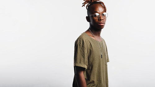 Portrait of african man with dreadlocks