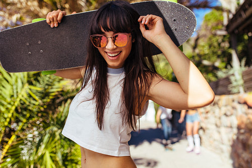 Beautiful woman enjoying on her summer vacation