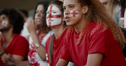 English soccer fans celebrating a victory