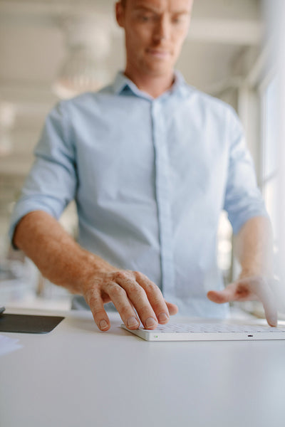 Young man working in office