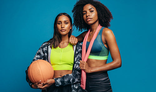 Women in fitness attire