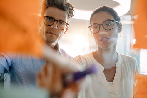 Professionals brainstorming on new business ideas