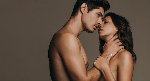 Intimate young couple