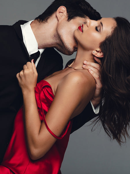 Couple enjoying a sensual moment