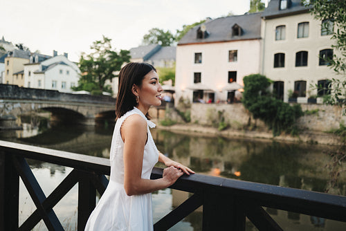 Woman looking at the view on a sightseeing trip