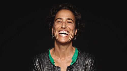 Portrait of a laughing woman