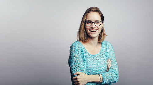 Portrait of smiling young woman