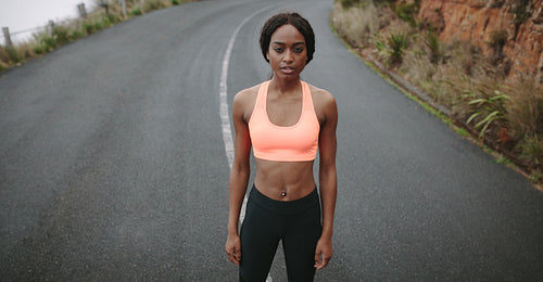 Portrait of a woman runner