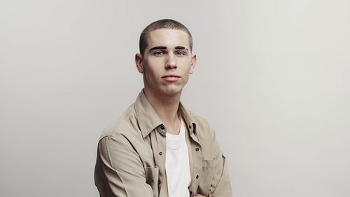 Stylish young man smiling