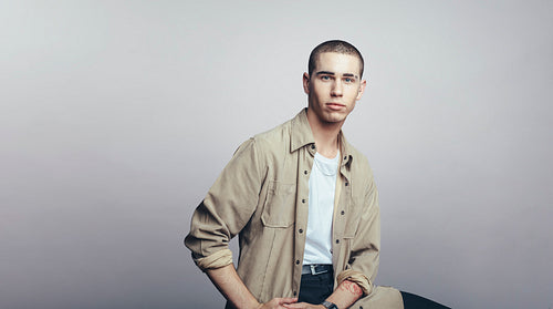 Portrait of young man