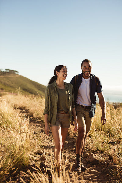 Couple on a hiking adventure