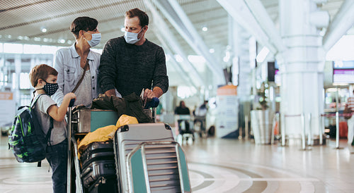Family going on travel during pandemic
