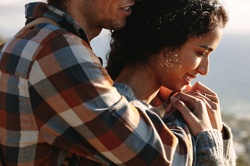 Loving young couple on vacation