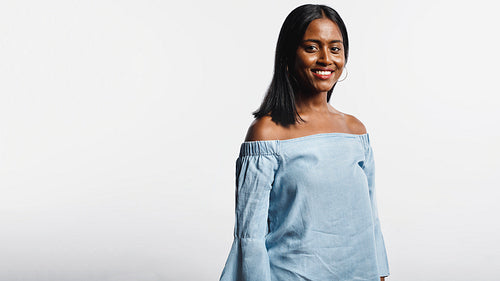 Portrait of smiling young woman