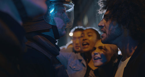 Group protesting against police violence