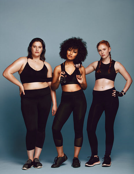 Muilt-ethnic women in sportswear