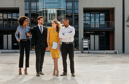 Team of corporate professionals together