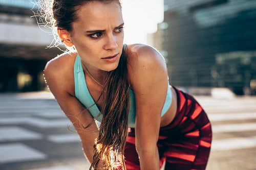 Runner taking a breather