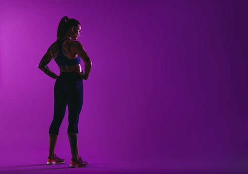 Fit woman doing workout