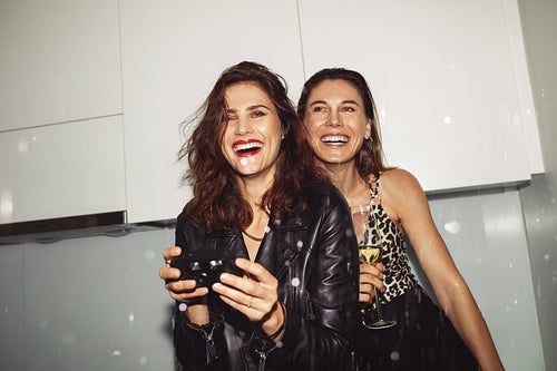 After party scenes at home