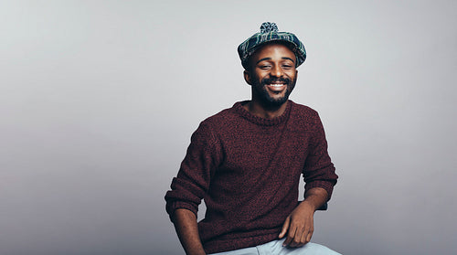 Portrait of man wearing cap