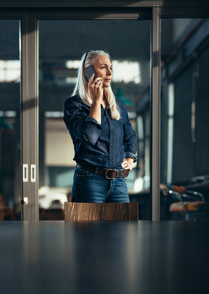 Female entrepreneur making a phone call