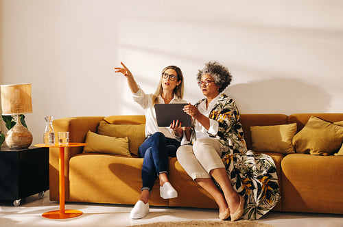 Creative interior designers working together in an office