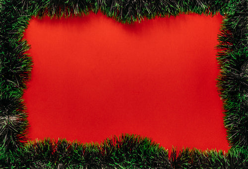 Christmas fir garland frame