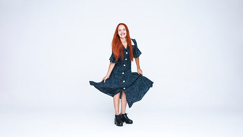 Smiling woman with brown hair